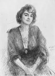 Sketch of Jeanne Robert Foster by John Butler Yeats