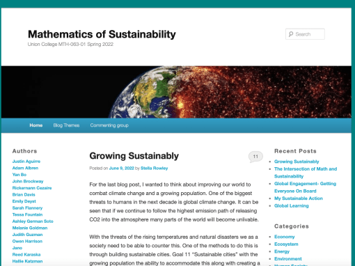 Mathematics of Sustainability