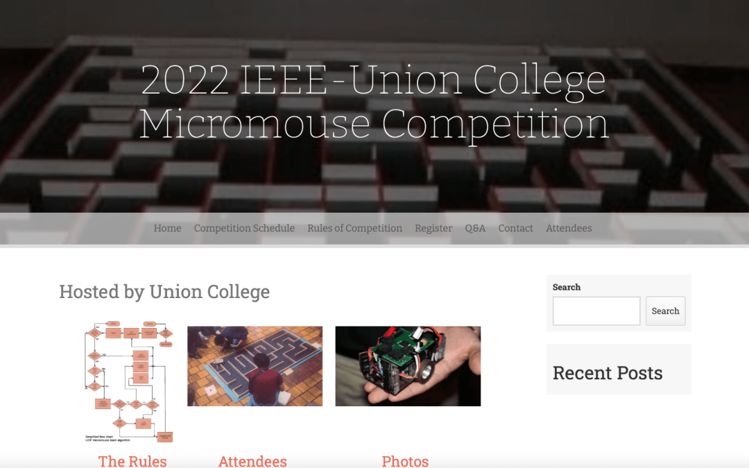 2022 IEEE-Union College Micromouse Competition