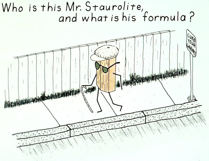 Mr. Staurolite, walking down the street.