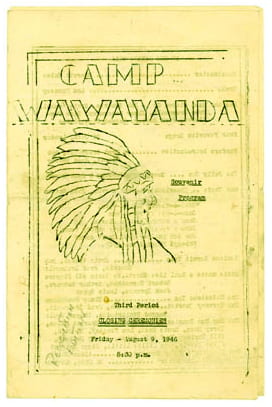 Iamge: Wawayanda Banquet program cover 1946