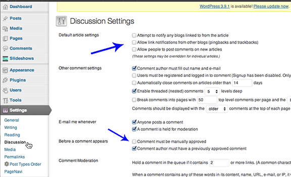 discussion-settings