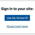 button to use school id to log in